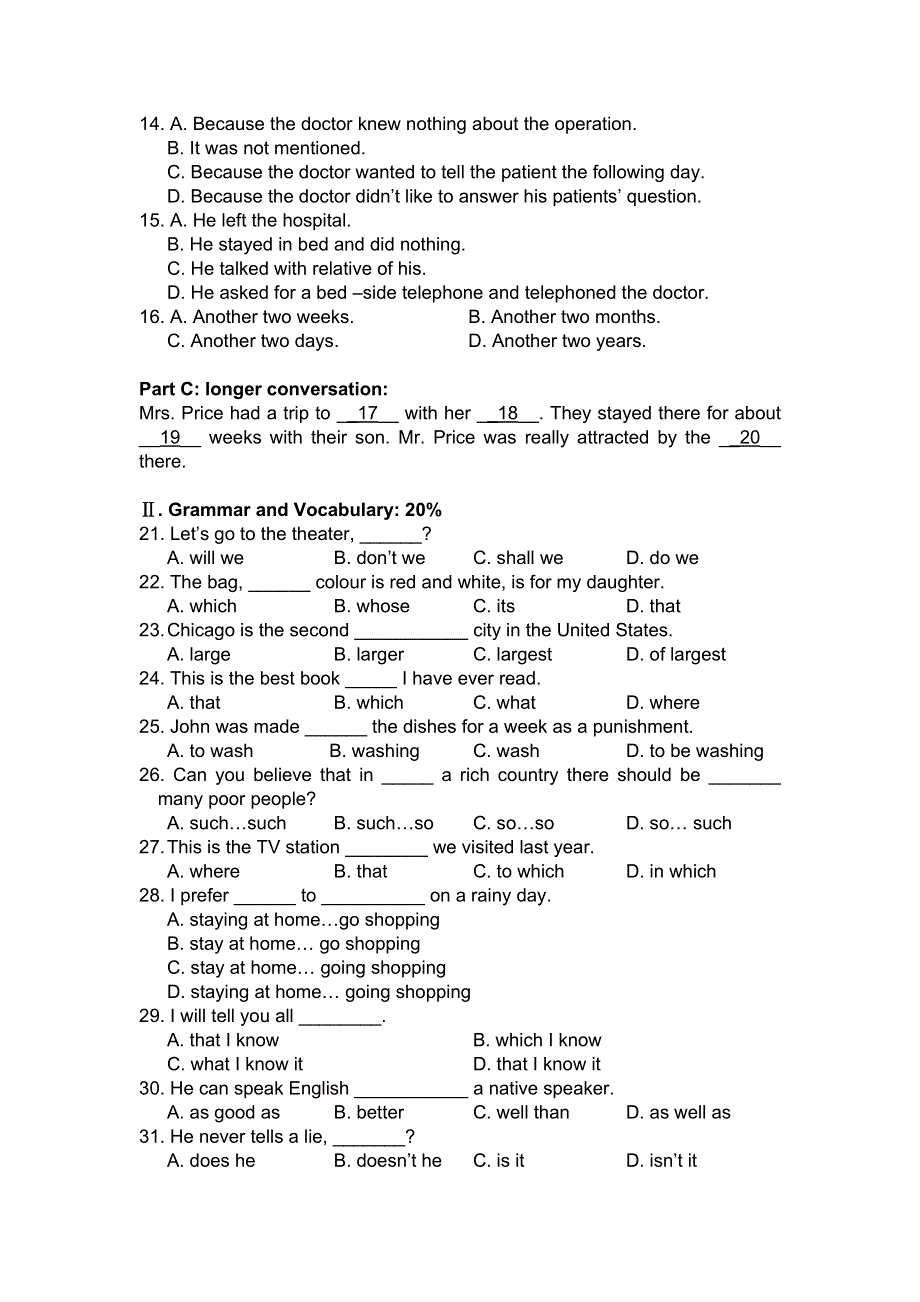 高一牛津期中卷.doc_第2页