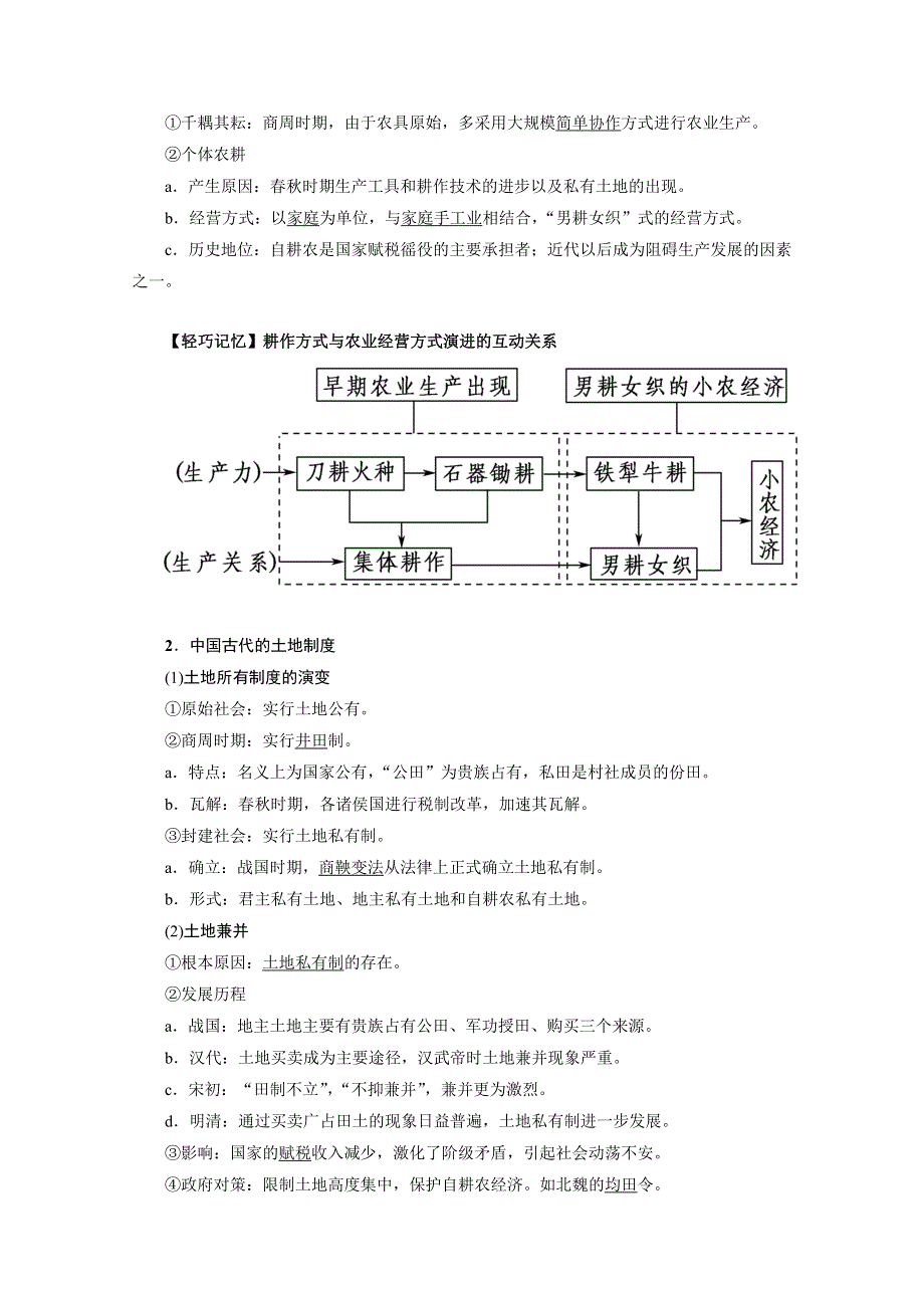 山东宁阳四中2017届高三岳麓版历史一轮复习必修二导学案：第14讲 精耕细作的古代农业和农耕时代的手工业.doc_第3页