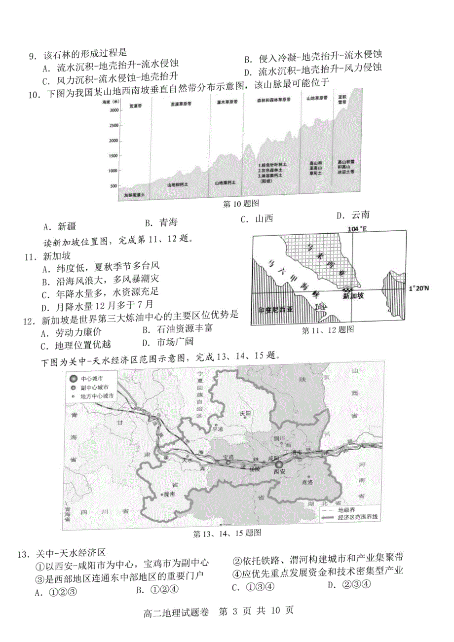 浙江省杭州地区（含周边）重点中学2021-2022学年高二下学期期中考试地理试题.pdf_第3页