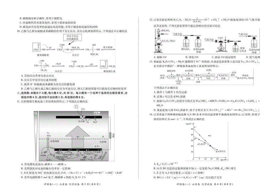 山东省2021届高三化学下学期5月冲刺考试试题（一）（PDF）.pdf_第2页