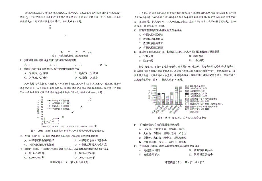 山东省2020届高三学业水平测试（模拟卷）地理试卷 PDF版缺答案.pdf_第2页