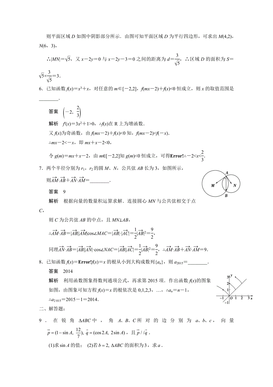 江苏省苏州市2015届高三数学二轮复习 考前保温5 考前第11天（教师版） .doc_第2页