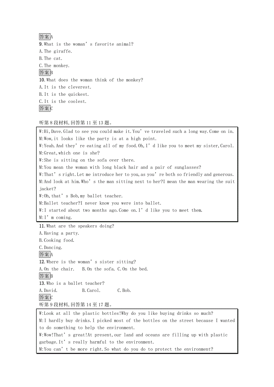 2020-2021学年新教材高中英语 Unit 3 Environmental Protection单元测评习题（含解析）新人教版选择性必修第三册.docx_第3页