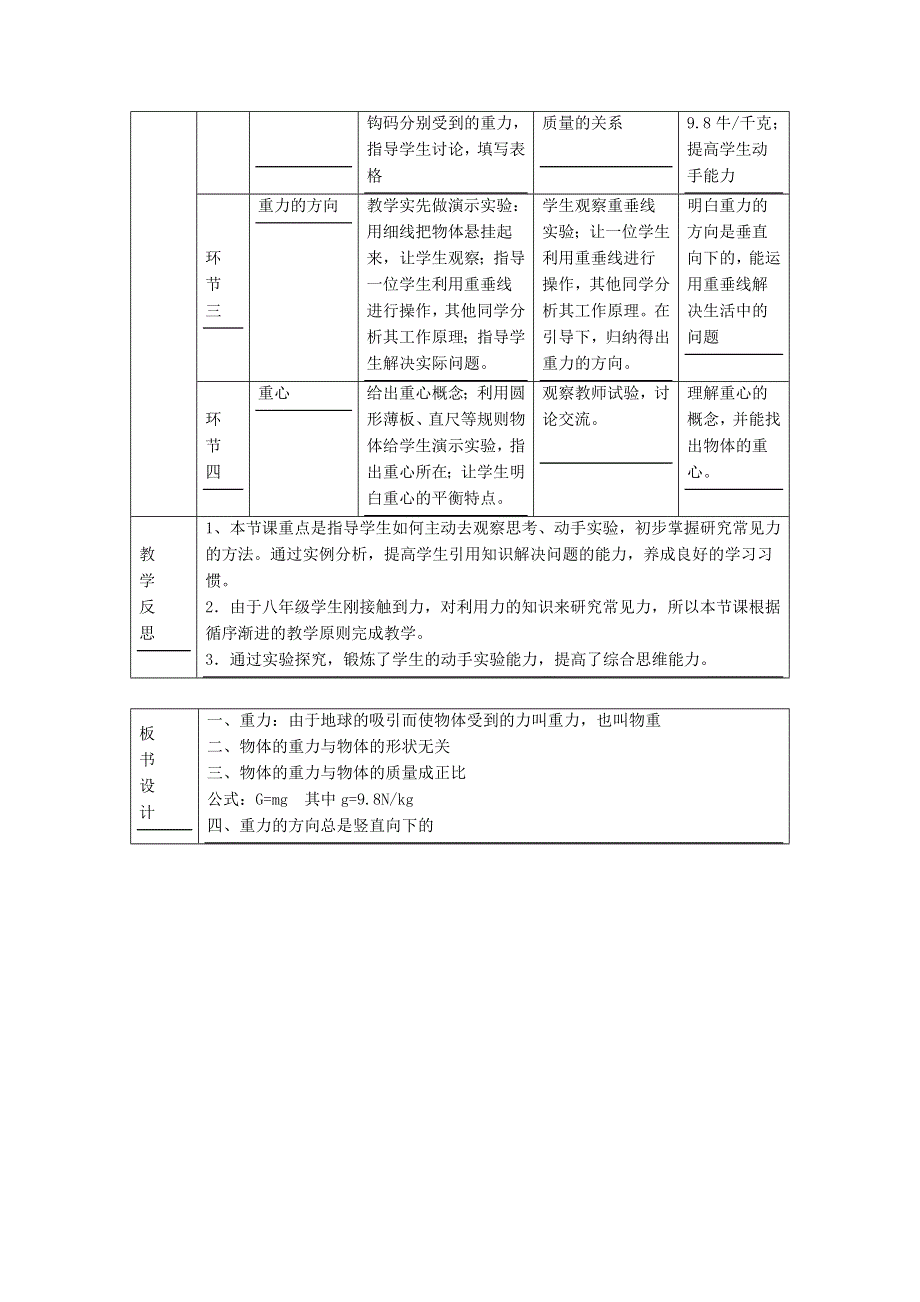 2022八年级物理下册 第七章 力 第3节 重力教学设计2 （新版）新人教版.doc_第2页