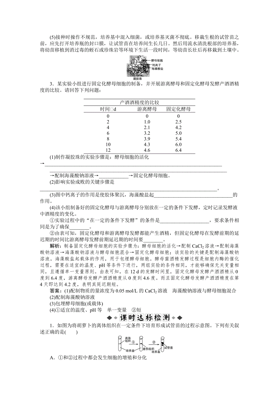 2015届高考生物一轮复习 选修1专题3、4知能演练 •强化闯关 WORD版含解析.doc_第2页