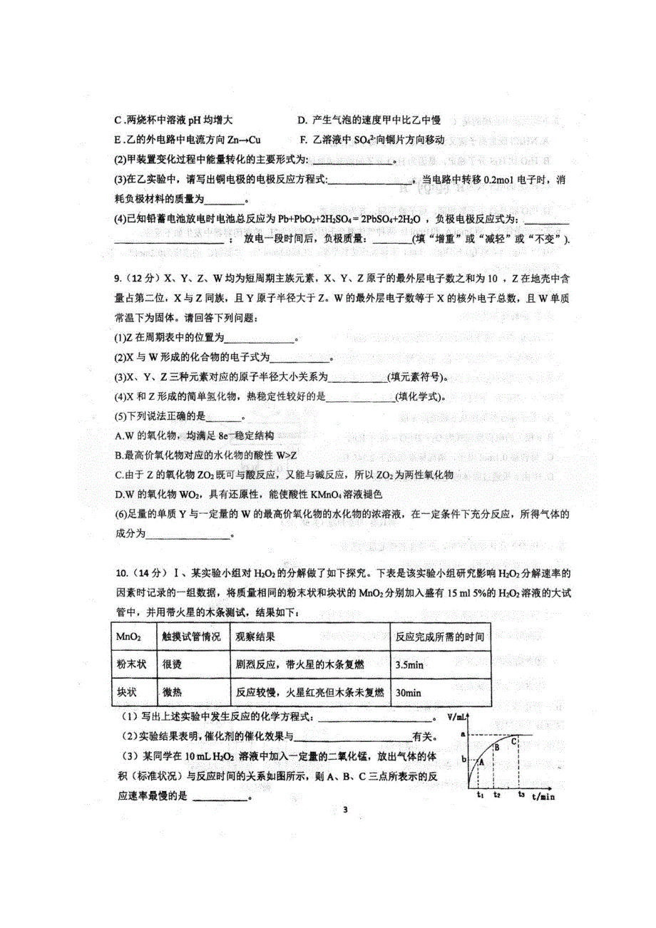 四川省眉山车城中学2019_2020学年高一化学下学期期中试题PDF.pdf_第3页