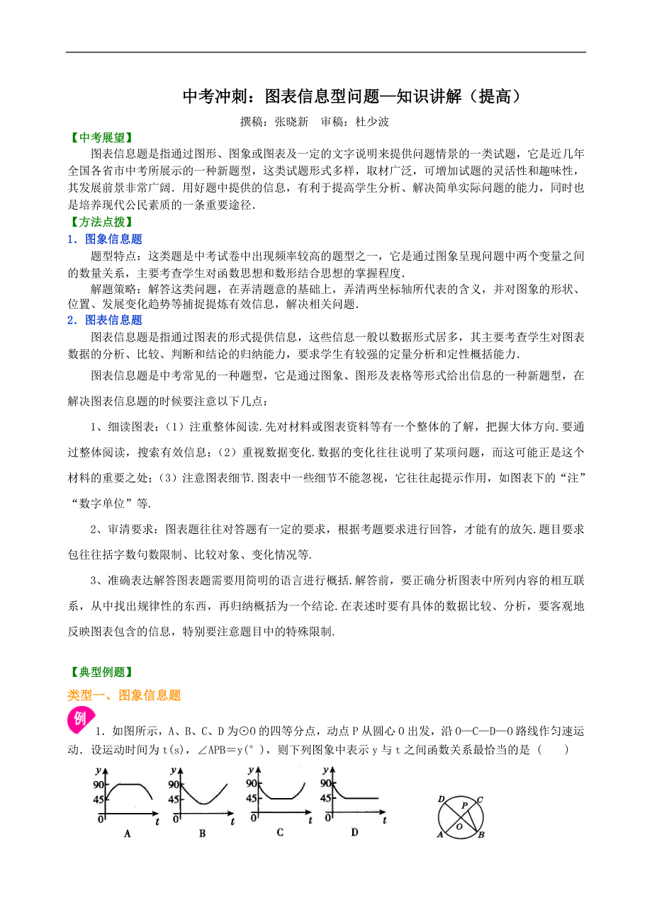 中考冲刺：图表信息型问题--知识讲解（提高）.doc_第1页