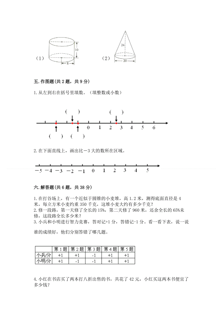 人教版数学六年级下学期期末综合素养练习题及答案【名校卷】.docx_第3页