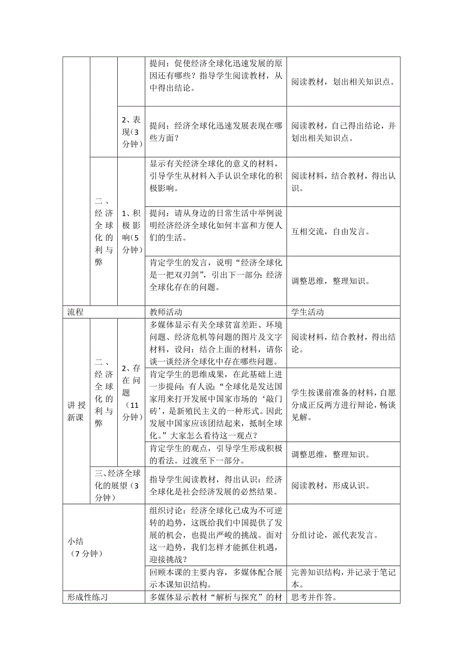 高中历史岳麓版必修二教案 第5单元 经济全球化的趋势第26节《经济全球化的趋势》3 .doc_第3页