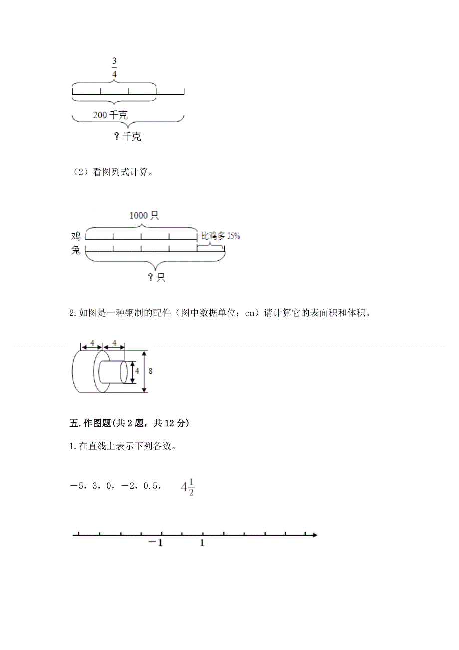 人教版数学六年级下学期期末质量监测试题及参考答案（黄金题型）.docx_第3页