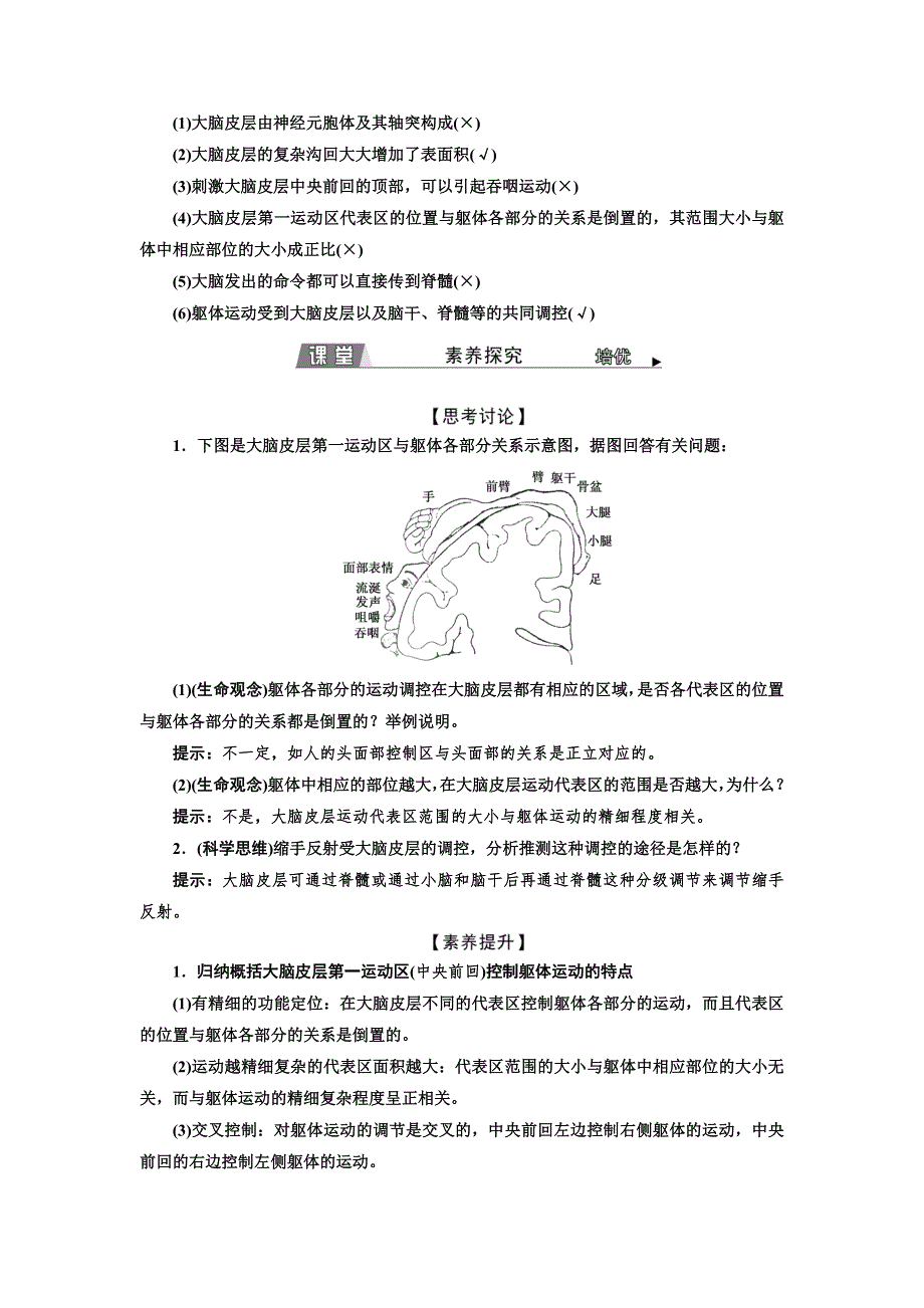 新教材2021-2022人教版生物选择性必修1学案：第2章 第4节 神经系统的分级调节 WORD版含答案.doc_第2页