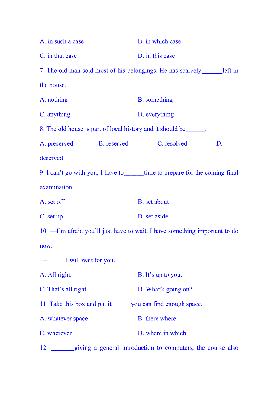 《重庆》2014版英语《高考专题辅导》阶段滚动卷(四).doc_第2页