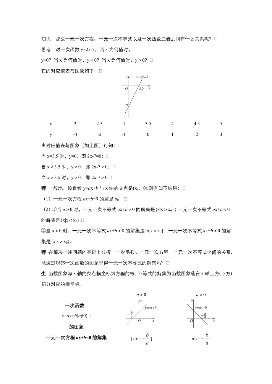 2021-2022高中数学人教版必修5教案：3-2一元二次不等式解法 （系列一） WORD版含答案.doc_第3页