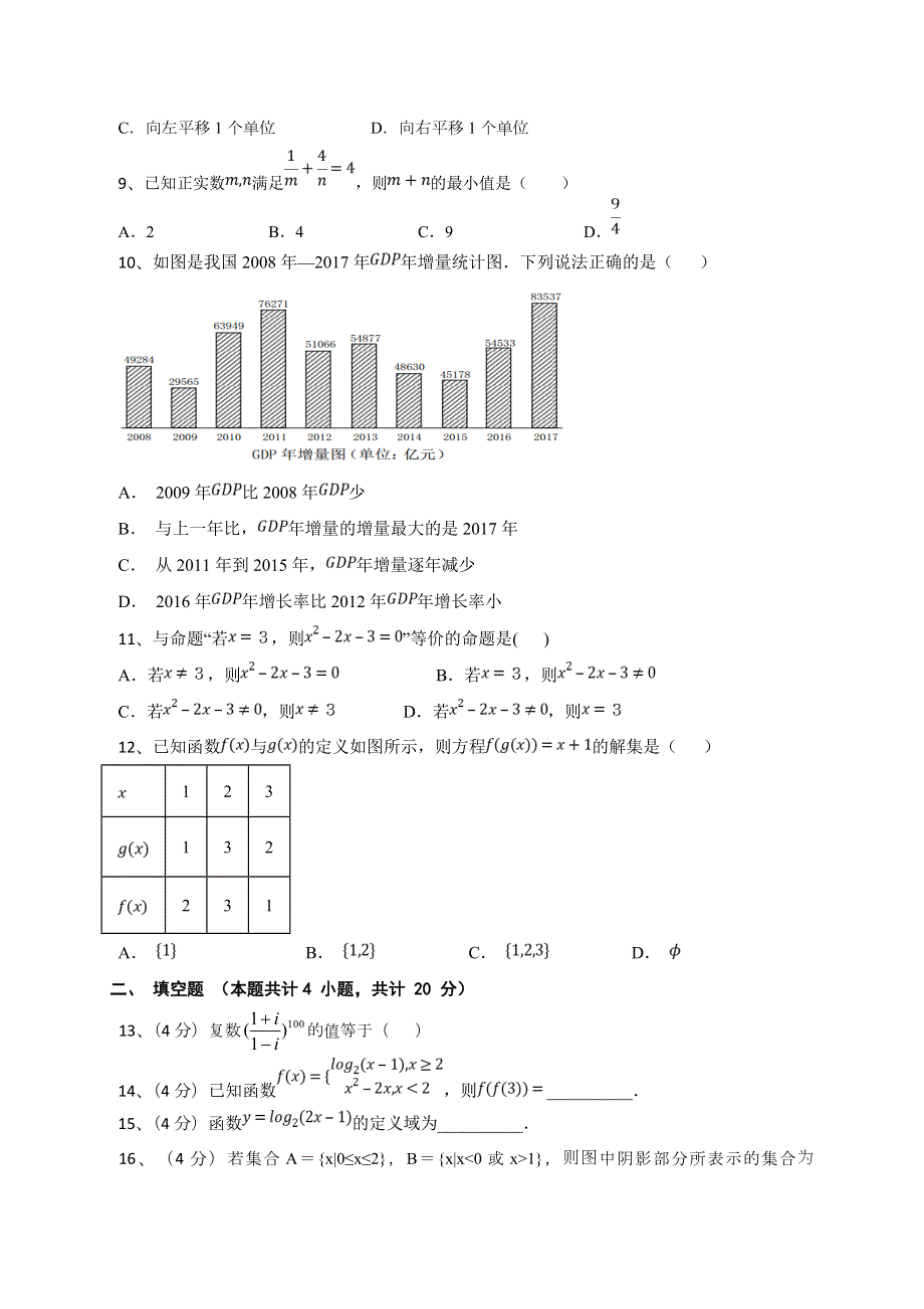 河北艺术职业中学2018-2019学年高二下学期月考数学试题（2019-4-3） WORD版含答案.doc_第2页