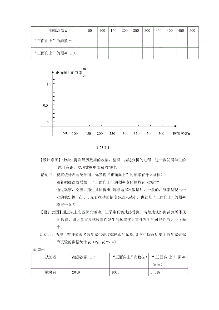 2022春九年级数学下册 第26章 概率初步26.3 用频率估计概率第1课时 用频率估计概率说课稿（新版）沪科版.doc_第2页