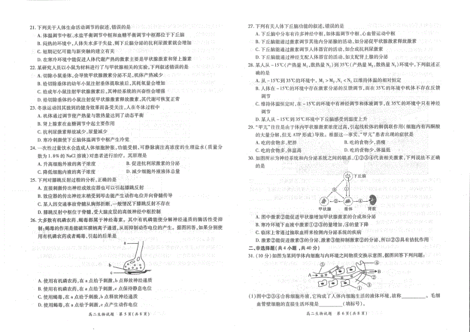 河南省2020-2021学年高二上学期第一次联考生物试卷 PDF版含答案.pdf_第3页