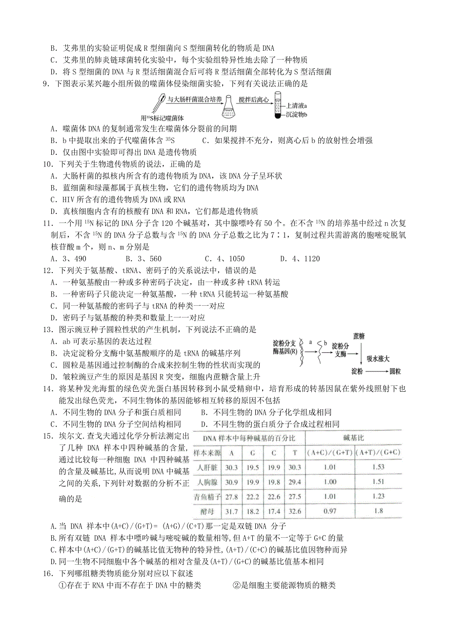 湖南省娄底市娄星区2020-2021学年高一生物下学期期中试题.doc_第2页