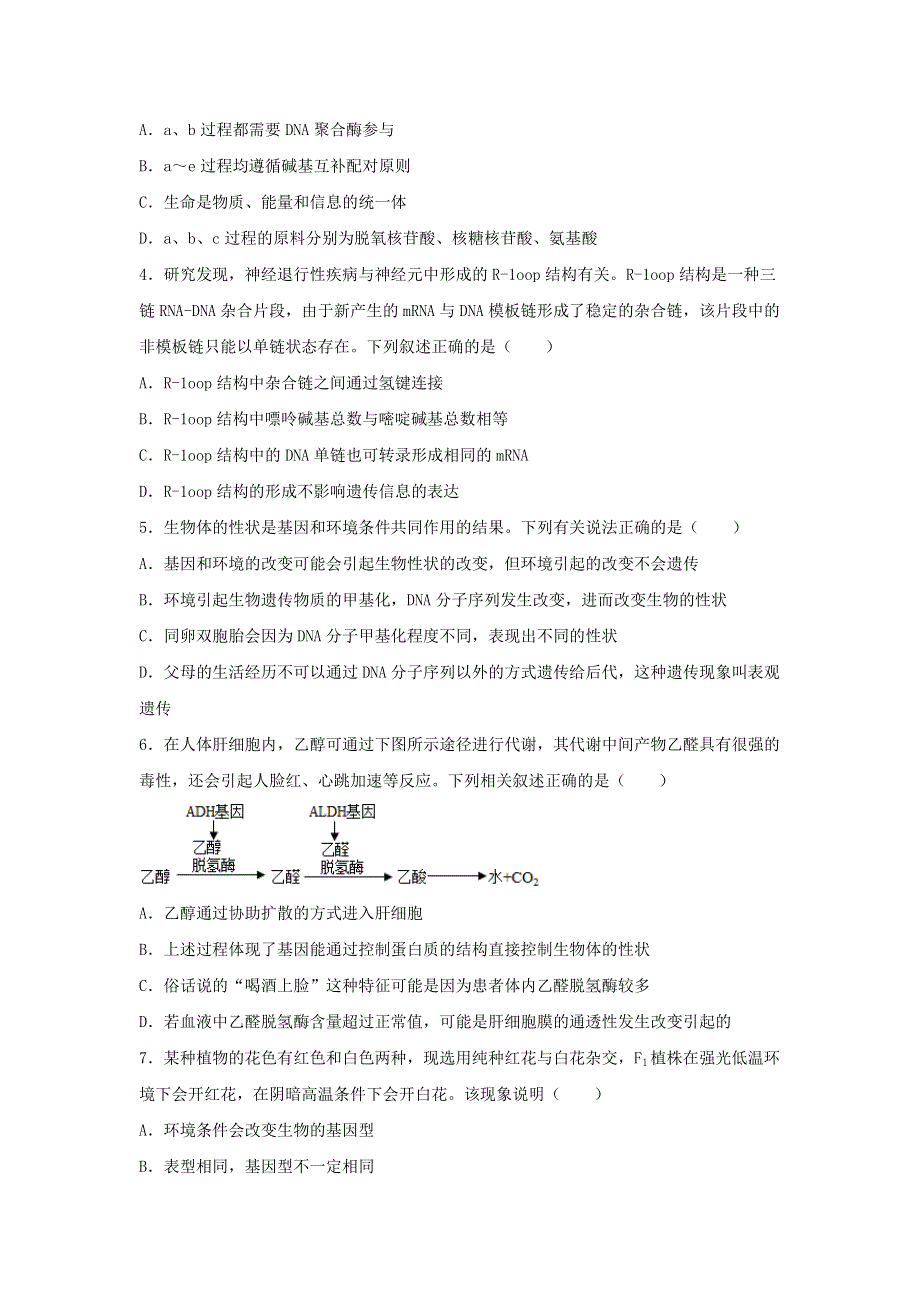 （新教材）2021-2022学年高一生物下学期暑假巩固练习5 基因的表达.docx_第2页