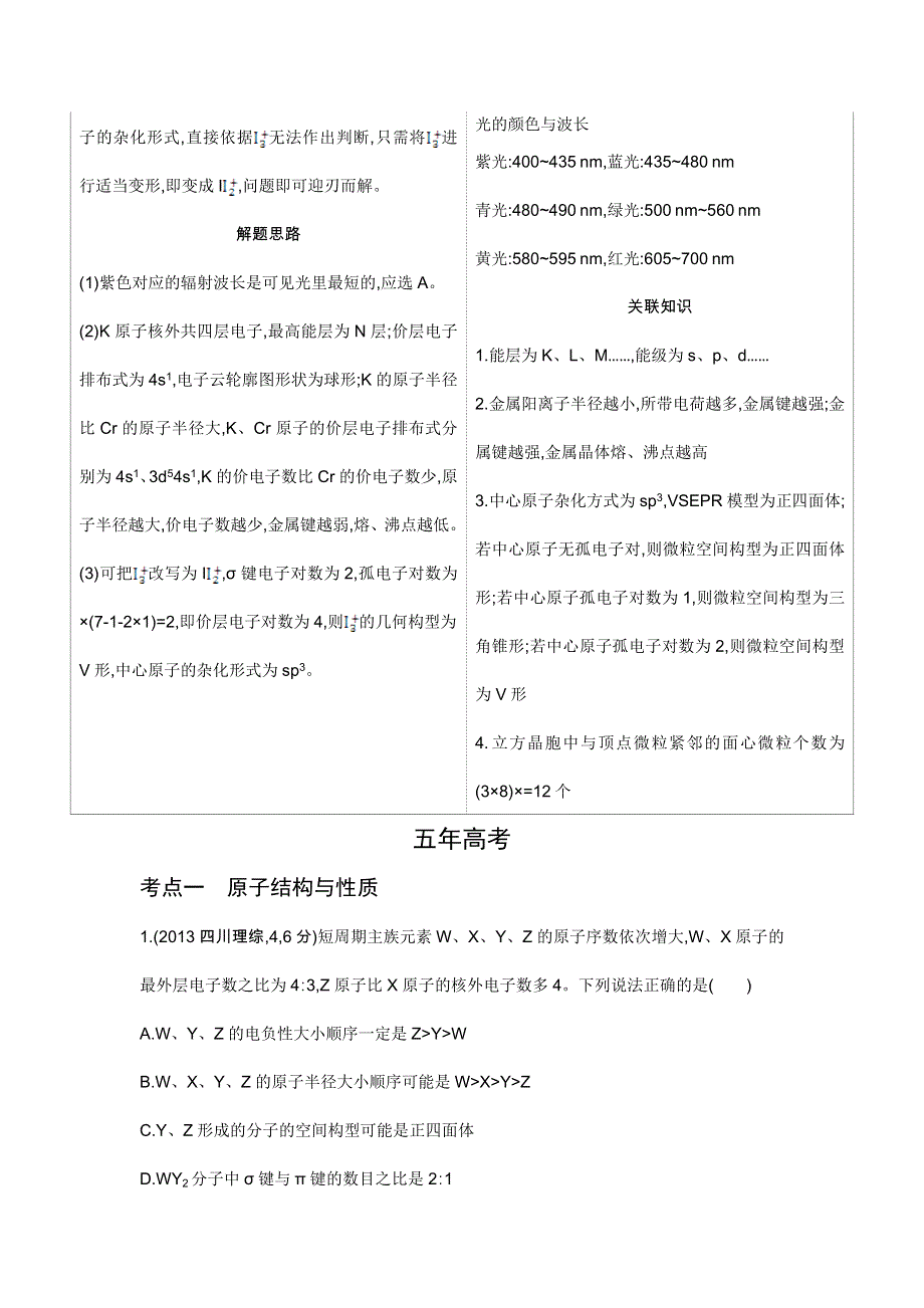 2019版高考化学（课标版）一轮配套讲义：专题二十五　物质结构与性质 WORD版含解析.doc_第3页