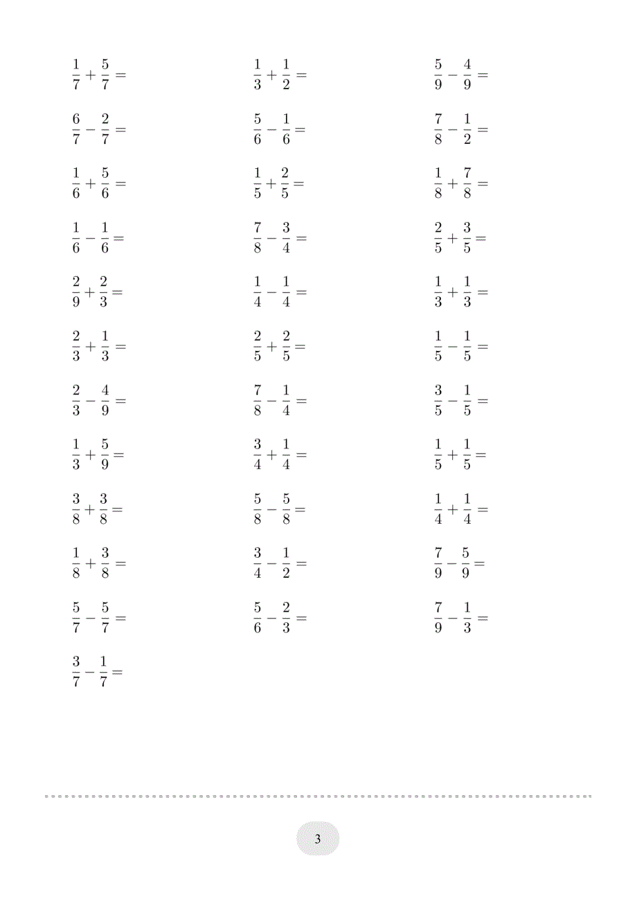 口算题 (分数的简单计算) 1000题.pdf_第3页