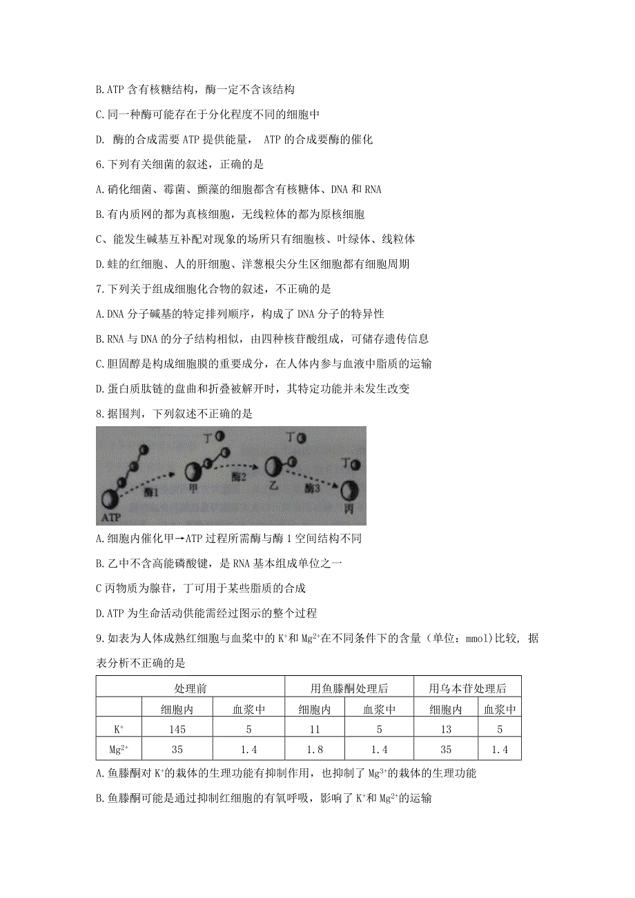 河南省南阳市2017届高三上学期期中质量评估生物试题 WORD版含答案.doc_第2页