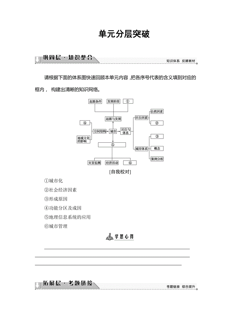 2018-2019学年鲁教版高中地理必修二讲义：第2单元 单元分层突破 WORD版含答案.doc_第1页