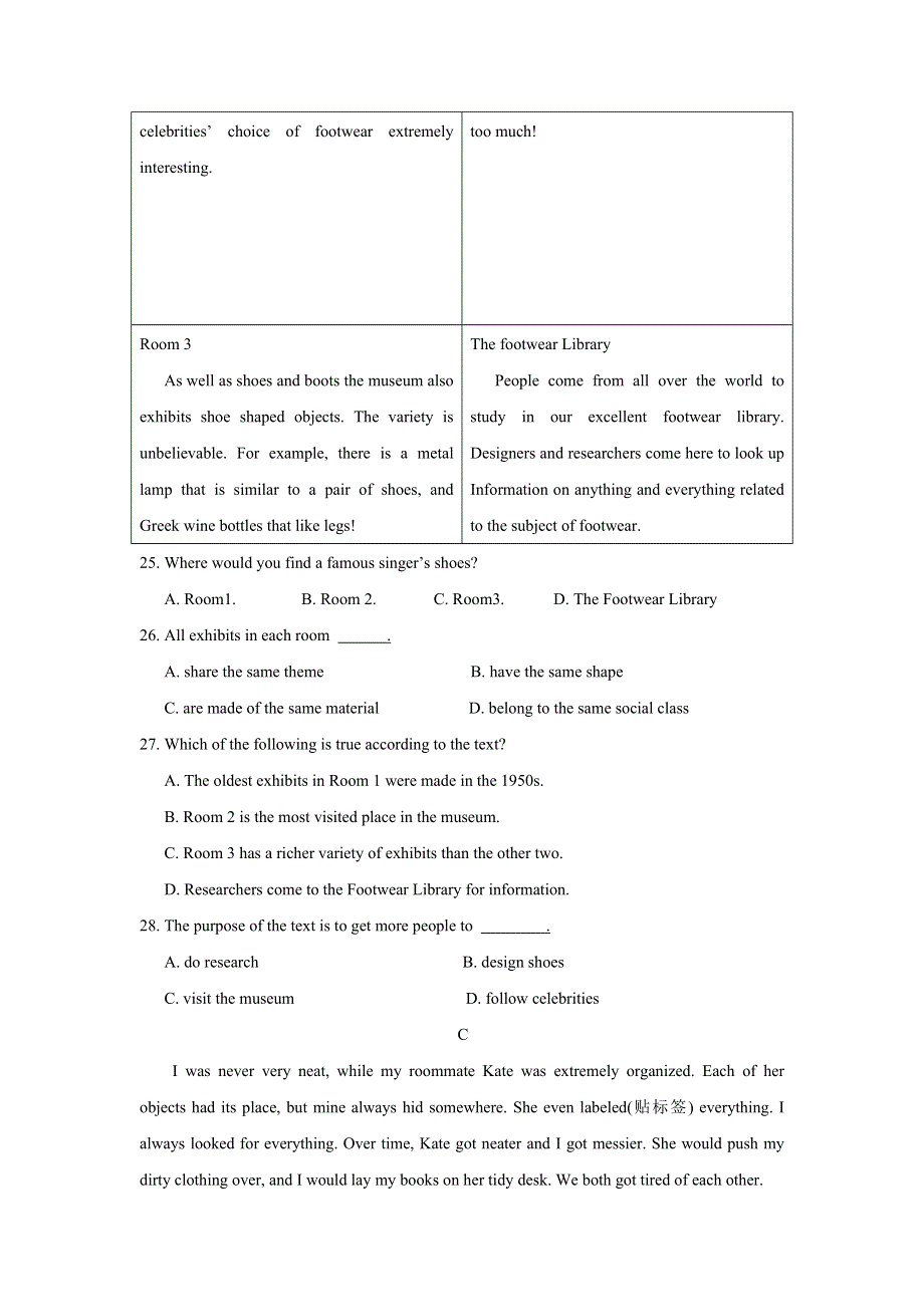 福建省福州闽清高级中学2015-2016学年高一上学期期中考试英语试题 WORD版含答案.doc_第3页