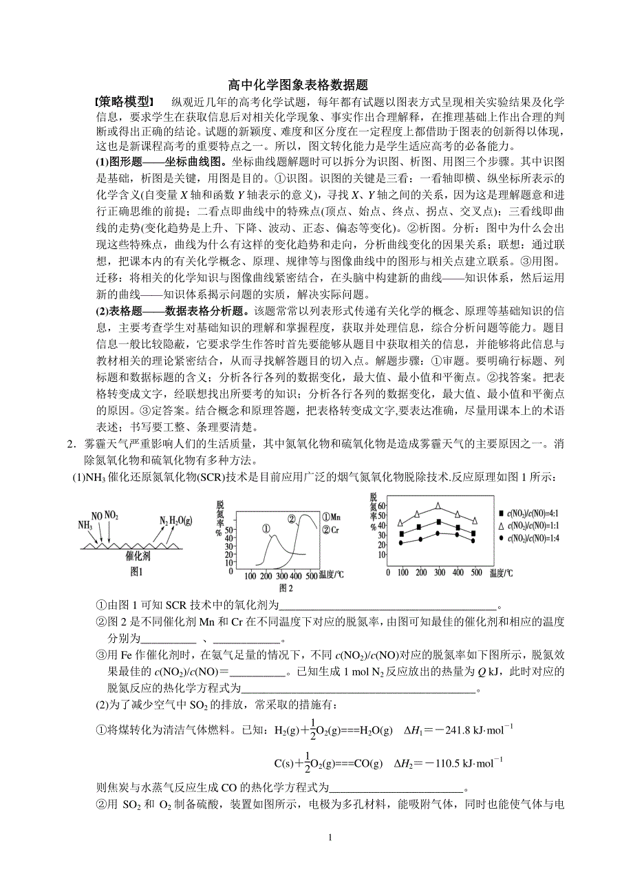 湖南省怀化市湖天中学高中化学图像数据表格题练习（PDF版）.pdf_第1页