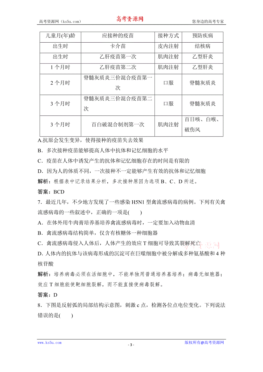 《课堂设计》14-15高中生物苏教版必修3章末测试（B卷）：第一章 生物科学和我们.doc_第3页