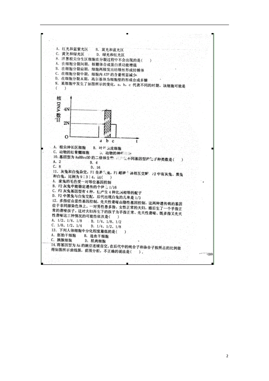 内蒙古赤峰市2012-2013学年高一生物下学期期末统考试题（扫描版）.doc_第2页