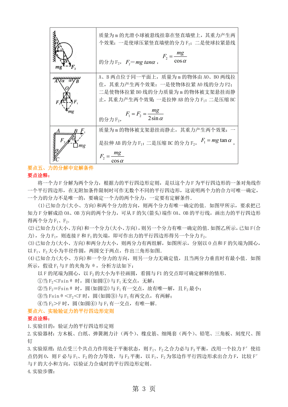 人教版必修一知识讲解：力的合成与分解 （基础）.doc_第3页