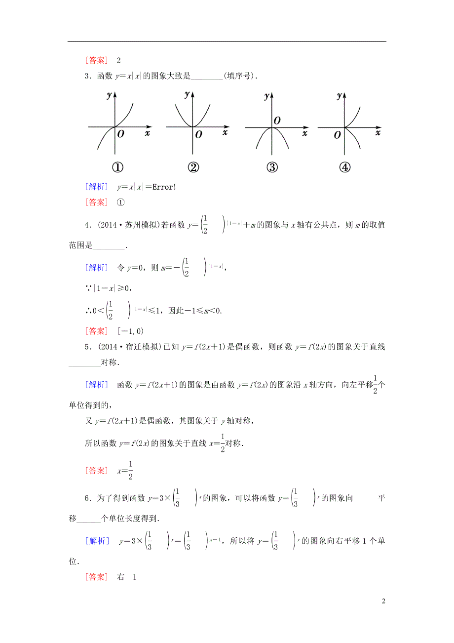 【高考讲坛】2016届高考数学一轮复习 第2章 第7节 函数的图象课后限时自测 理 苏教版.doc_第2页