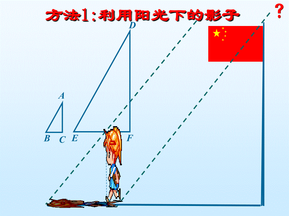 鲁教版（五四制）八年级数学下册课件：第九章第七节 利用相似三角形测高 .ppt_第3页