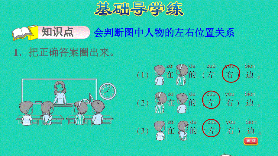 2021一年级数学上册 2 位置第2课时 左、右习题课件3 新人教版.ppt_第3页