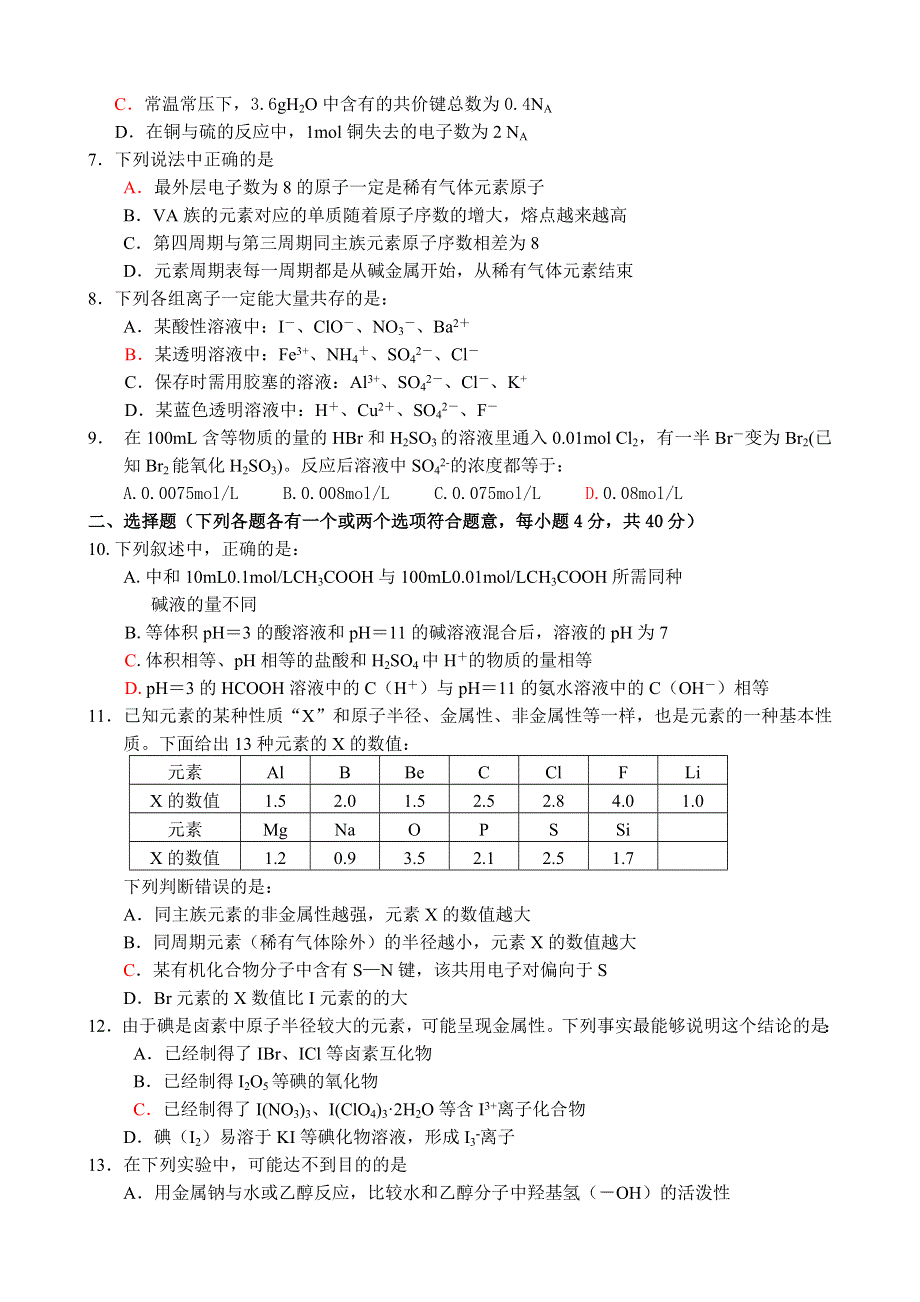 05-06广东化学高考测试题（韶关市）.doc_第2页