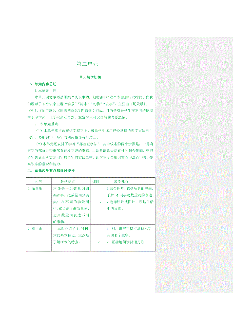 (部编版）小学语文二年级上册教案-第二单元教学初探.doc_第1页