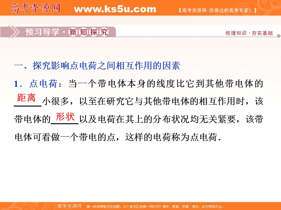 2019新一线增分方案教科版物理选修3-1同步课件：第一章 2 第2节　库仑定律 .ppt_第3页