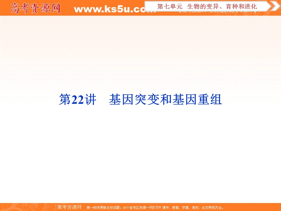 2019优化方案高考生物一轮复习课件：第22讲 基因突变和基因重组 .ppt_第2页