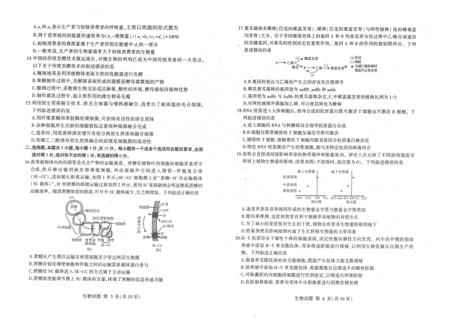 # 高三 二轮 试题 6 生物.pdf_第3页