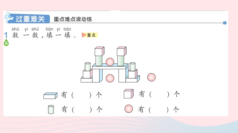 2022一年级数学上册 4 认识图形（一）重难易错专练（四）作业课件 新人教版.pptx_第3页