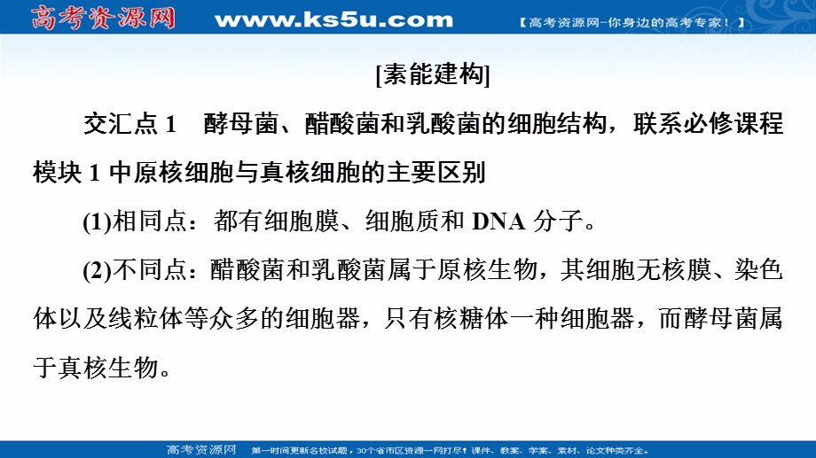 2021-2022同步新教材人教版生物选择性必修3课件：第1章 素能提升课　发酵工程与其他模块知识的综合 .ppt_第3页