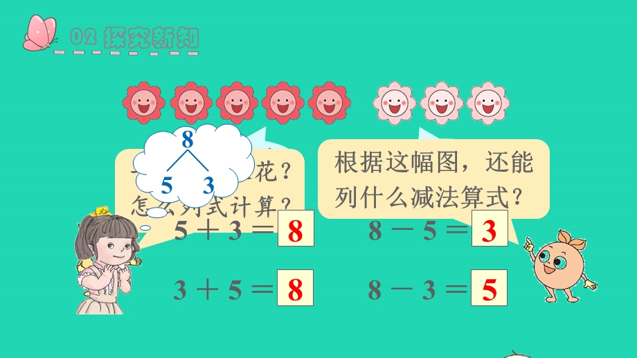 2022一年级数学上册 5 6-10的认识和加减法 2 8和9第3课时 8和9的加减法教学课件 新人教版.pptx_第3页