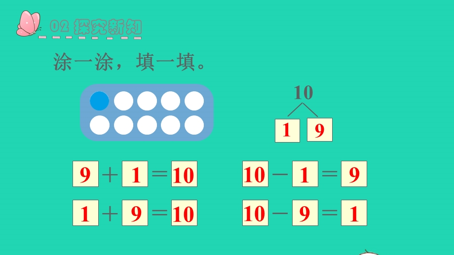 2022一年级数学上册 5 6-10的认识和加减法 3 10第2课时 10的加减法教学课件 新人教版.pptx_第3页