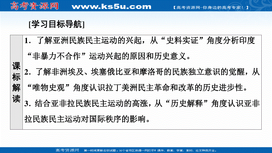 2021-2022同步新教材历史部编版中外历史纲要下课件：第7单元 第16课　亚非拉民族民主运动的高涨 .ppt_第2页