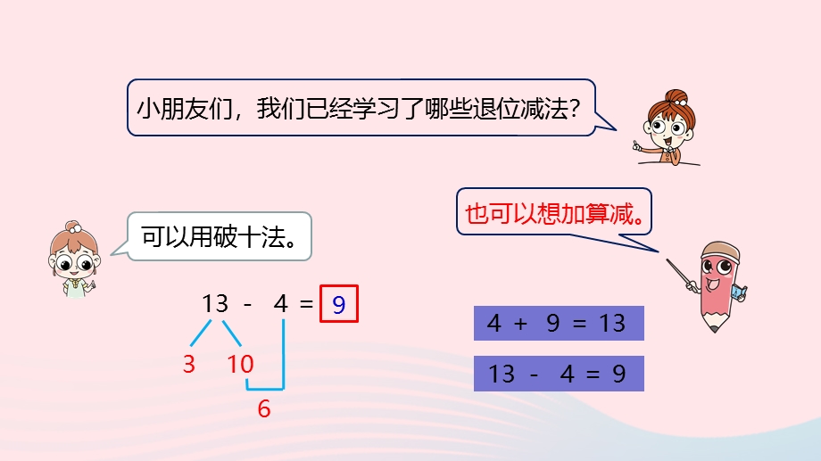 2023一年级数学上册 第9单元 20以内的减法第5课时 15、16、17、18减几教学课件 冀教版.pptx_第3页