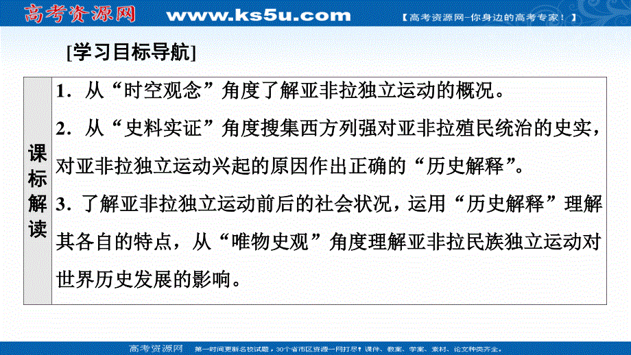 2021-2022同步新教材历史部编版中外历史纲要下课件：第6单元 第13课　亚非拉民族独立运动 .ppt_第2页