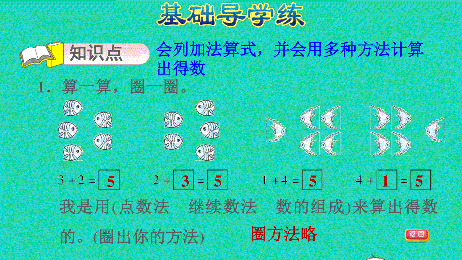 2021一年级数学上册 3 1-5的认识和加减法第5课时 加法 练习2 5以内数的加法计算习题课件 新人教版.ppt_第3页