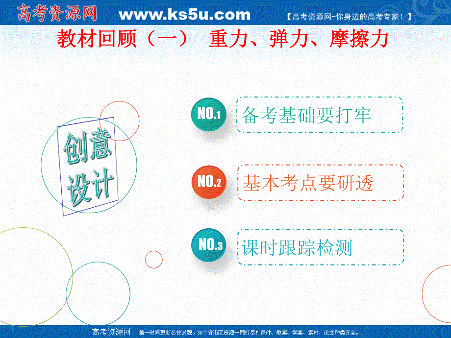 2019学年高中一轮复习物理通用版课件：第二单元 教材回顾（一） 重力、弹力、摩擦力 .ppt_第3页