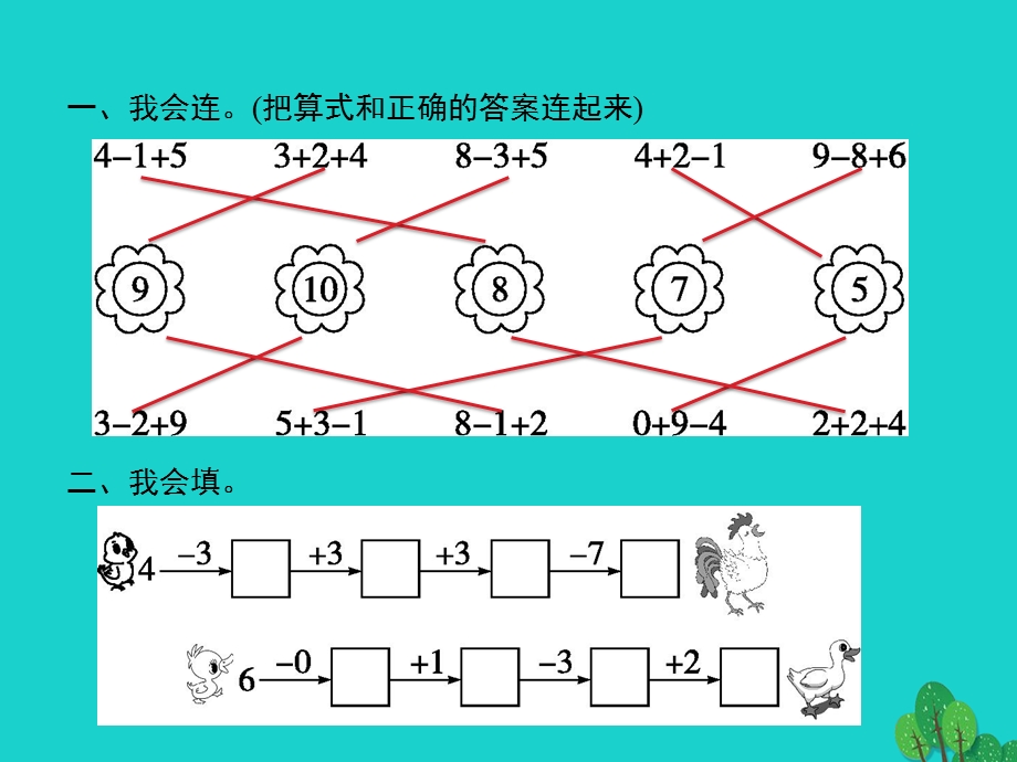 2022一年级数学上册 5 6-10的认识和加减法第12课时 加减混合课件 新人教版.pptx_第2页