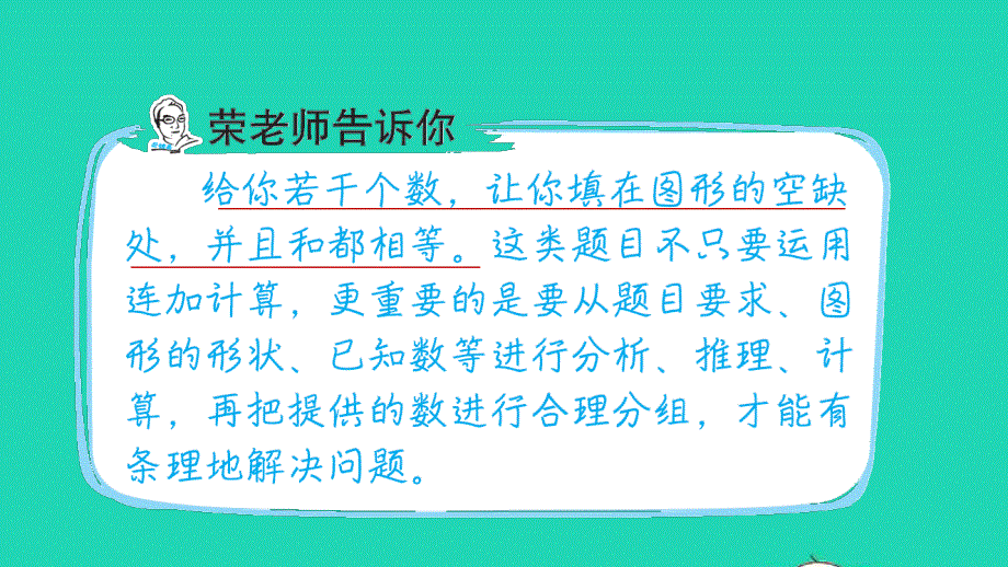 2021一年级数学上册 8 20以内的进位加法第16招 利用分组妙填图形空缺数课件 新人教版.ppt_第2页